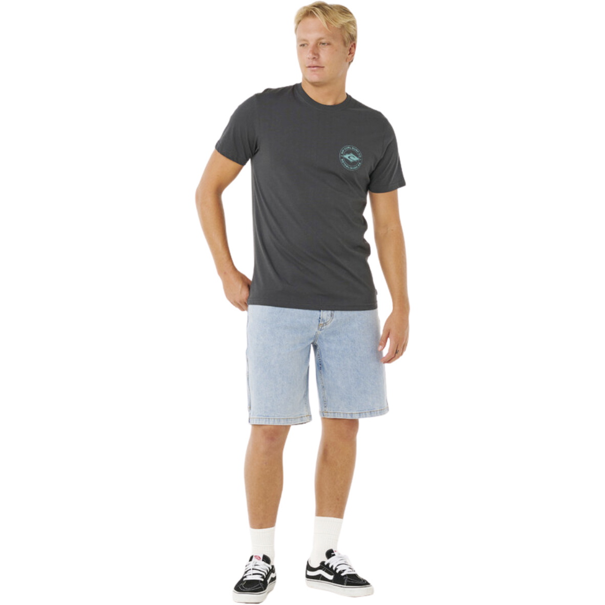 2026 Rip Curl Mens Staple Tee 0TQMTE - Washed Black